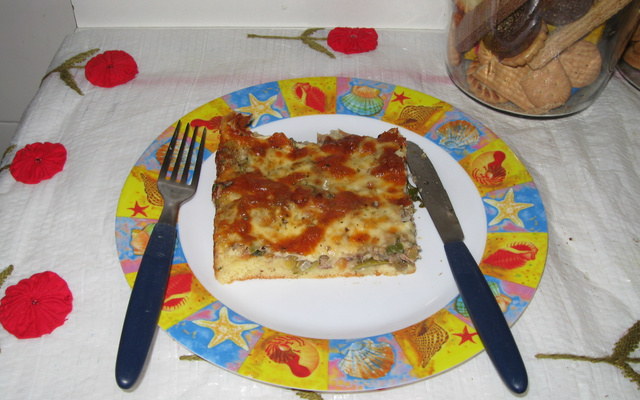Torta -Pizza rápida de sardinha