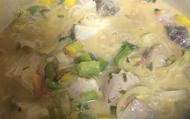 Peixe com leite de coco