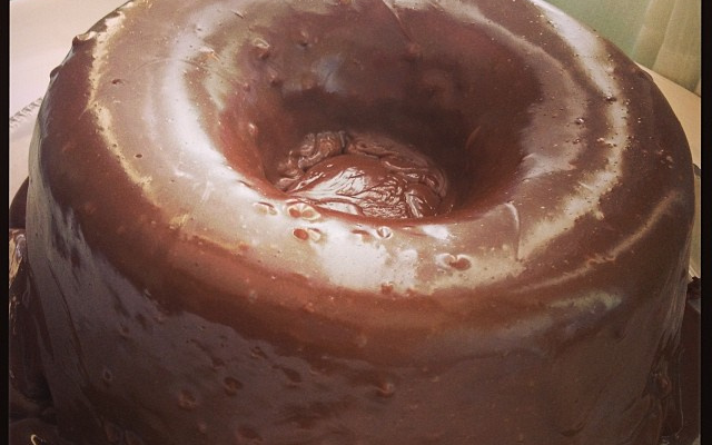 Bolo brownie de chocolate