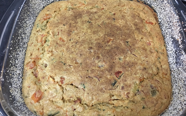 Torta de frango com farelo de aveia