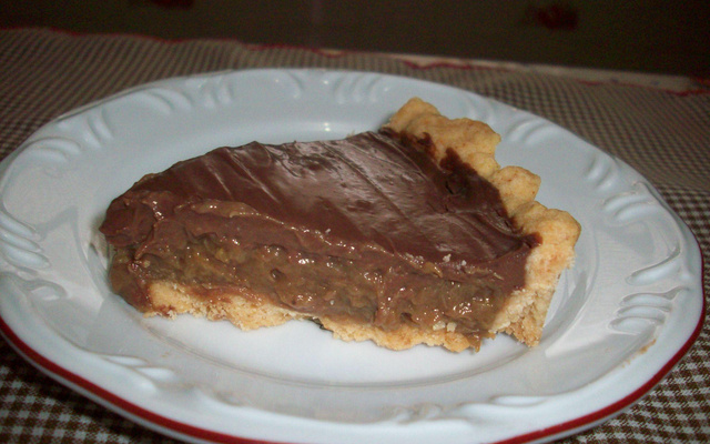 Quiche de doce de banana e chocolate