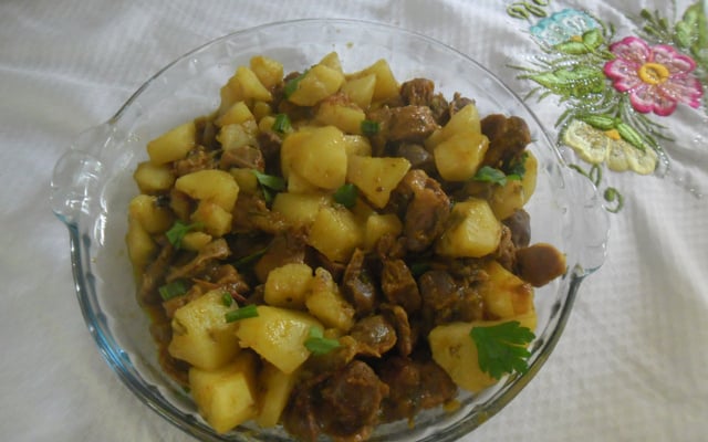 Moela com batata