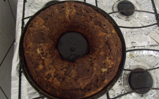 Bolo mesclado de liquidificador