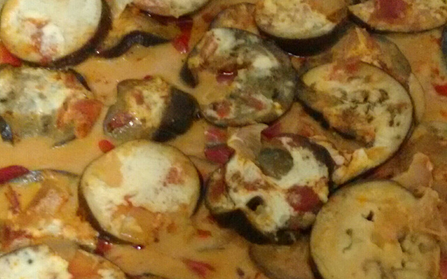 Berinjela assada leve