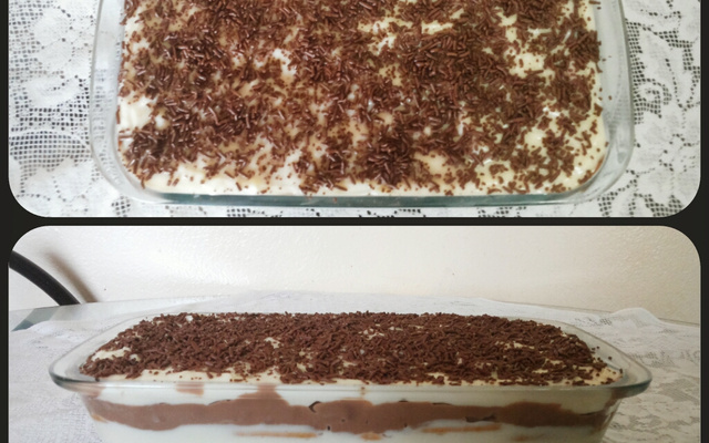 Pavê de chocolate preto e branco