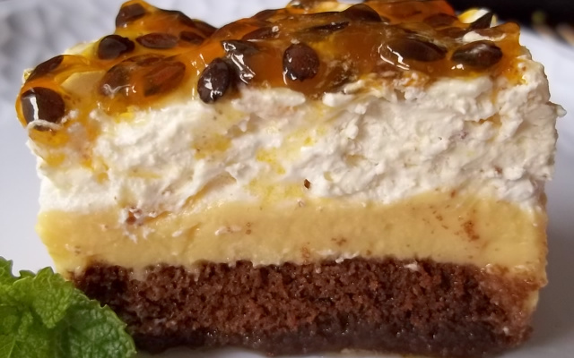 Torta pavê de maracujá