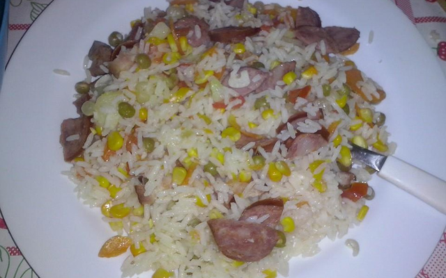 Arroz de panela de pressão da Josi