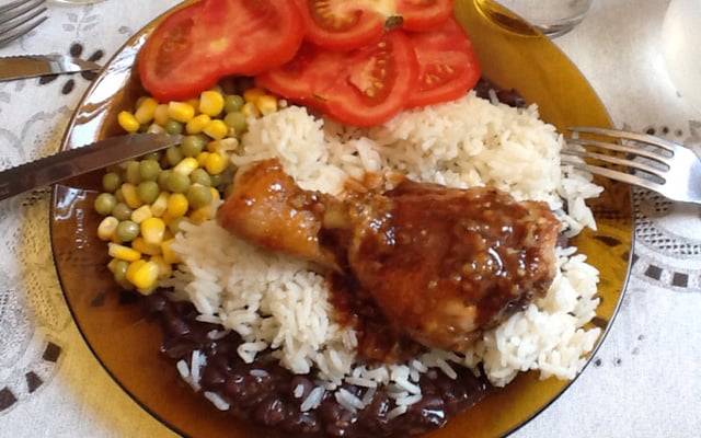 Frango com mel e gengibre