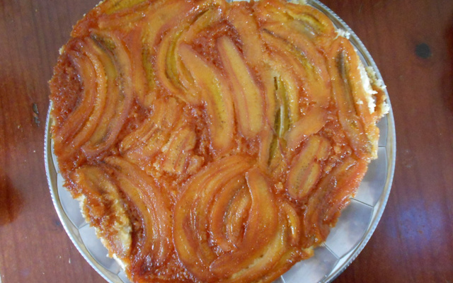 Bolo Caramelado de banana