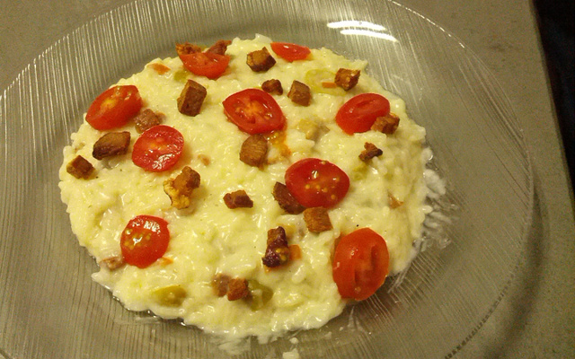 Risoto de bacon da Gil