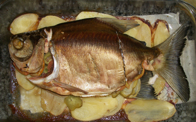 Pacu assado do Miltinho