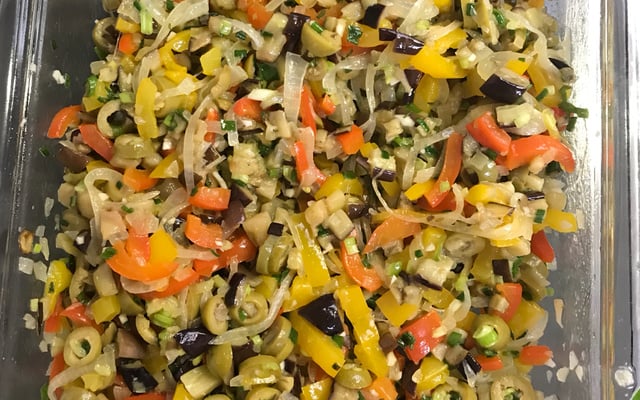 Antepasto de berinjela assada