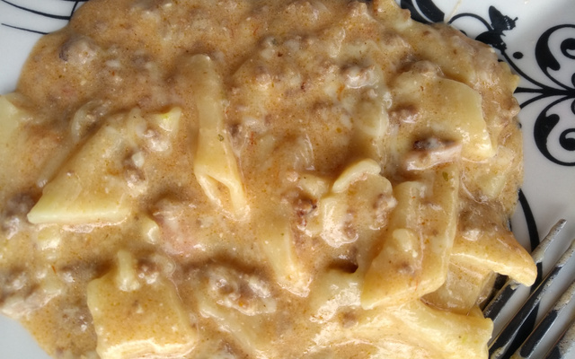 Macarrão cremoso na panela de pressão