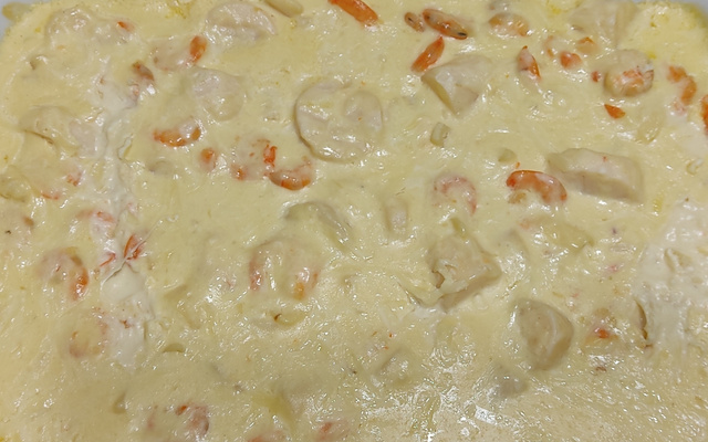 Camarão com palmito ao forno!