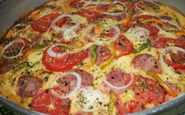 Pizza rápida de liquidificador