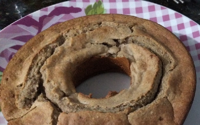 Bolo diet de banana, sem farinha e sem açúcar