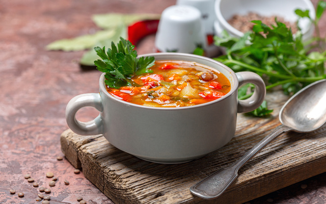 Sopa de legumes no liquidificador