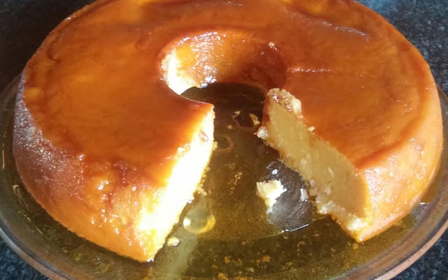 Pudim de pão de padaria