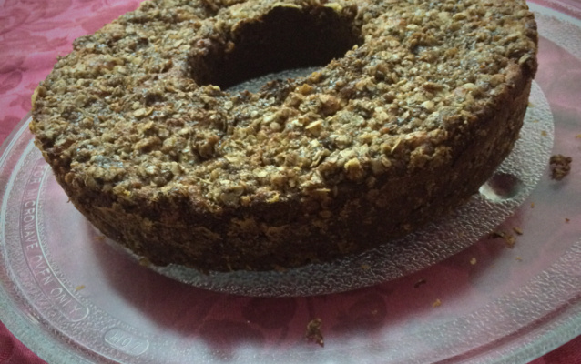 Bolo de banana com aveia