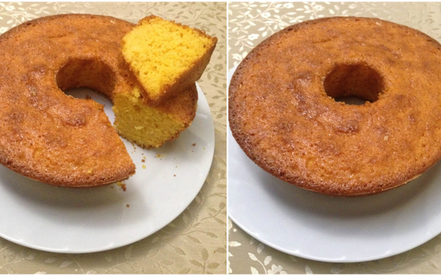 Broa de fubá no liquidificador