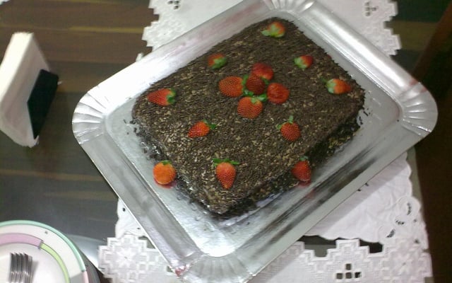 Torta de chocolate com chantilly