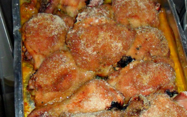 Frango de forno à milanesa