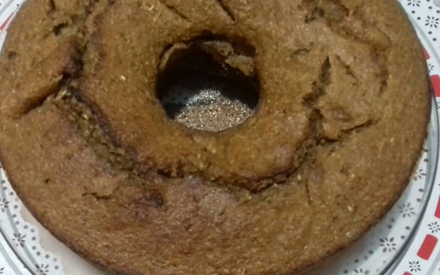 Bolo diet de banana, sem farinha e sem açúcar