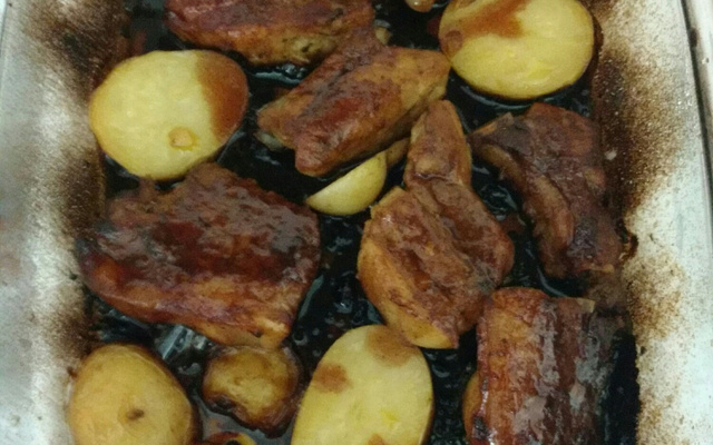 Costelinha de Porco com Molho Barbecue