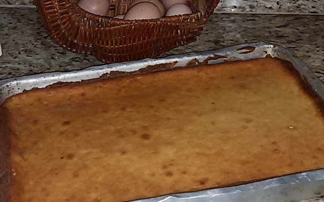 Bolo de aipim cozido tia Helena