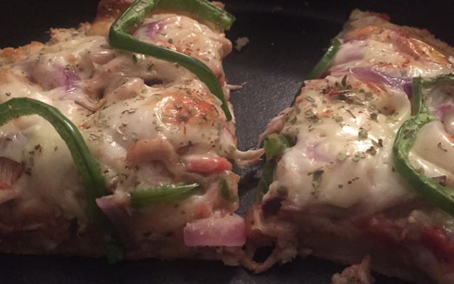 Pizza com massa de batata-doce