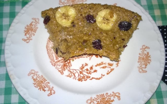 Bolo de banana com aveia/passas e nozes do Lúcio Cezar