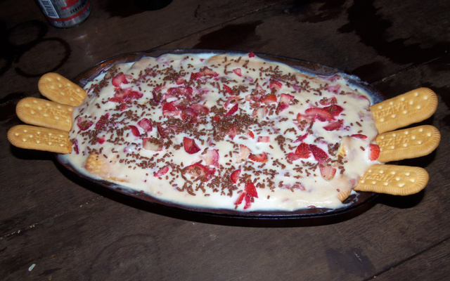 Torta de bolacha de morango