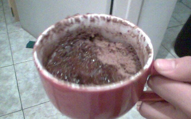 Bolo de caneca de chocolate