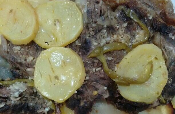 Bife assado no forno