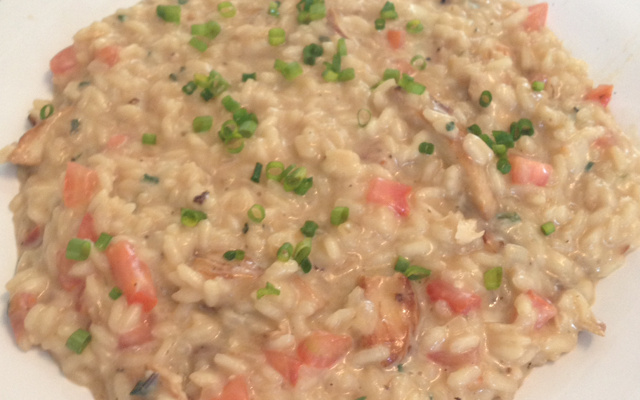 Risoto de frango capresi fácil