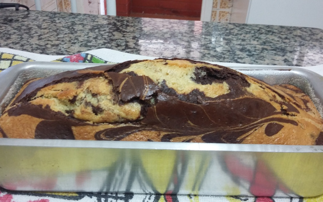 Bolo mármore de liquidificador