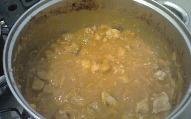 Quibebe de abóbora com lombo de porco