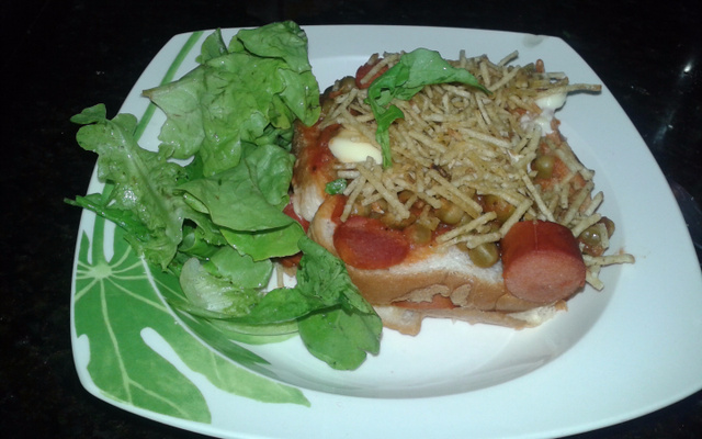 Cachorro quente de forno