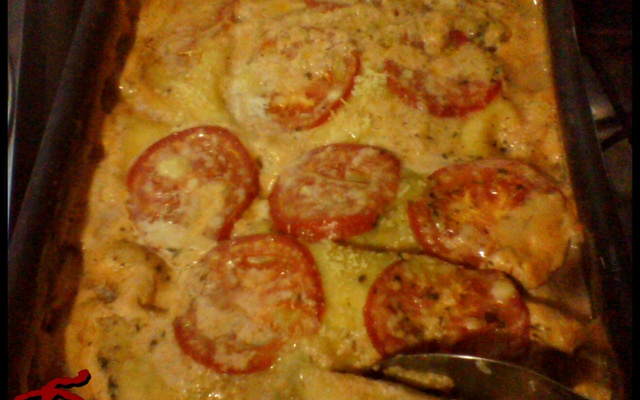 Lasanha de massa de pastel