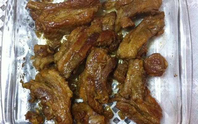 Costelinha assada na pressão