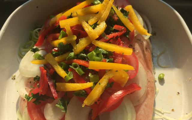 Salmão ao forno - Bistrô Marie