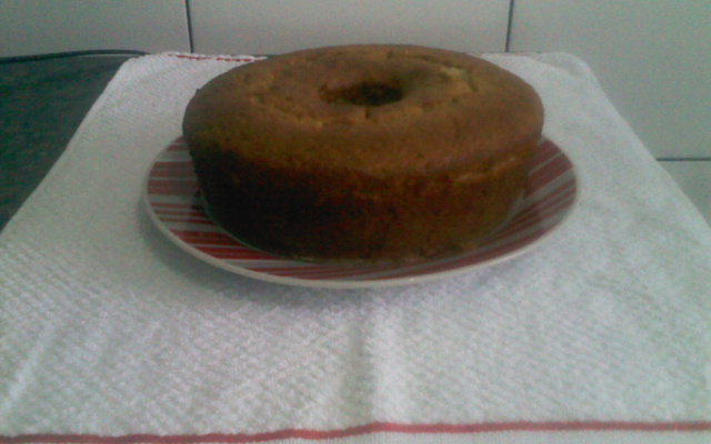 Bolo de banana com linhaça e germe de trigo