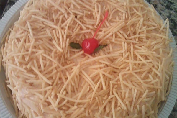 Bolo salgado cremoso da Glau