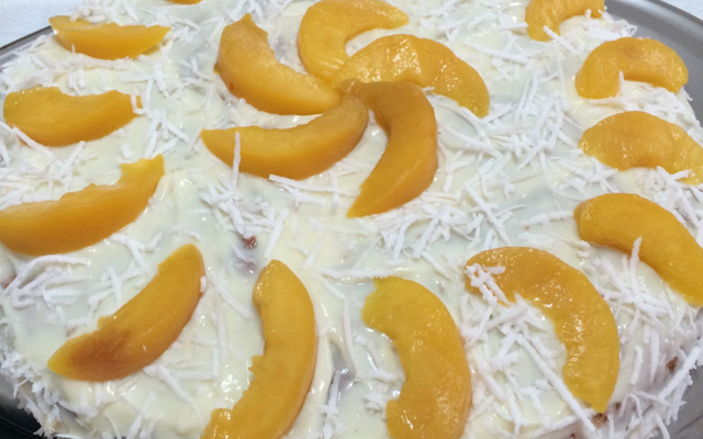 Bolo Gelado de Pêssego