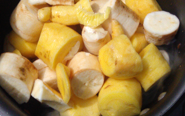 Carne seca com mandioca