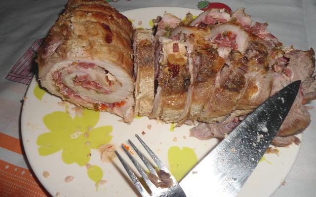 Lombo de porco recheado