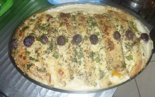 Panqueca ao molho branco