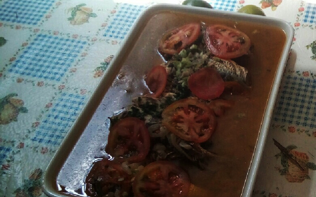 Sardinhas escabeche na pressão