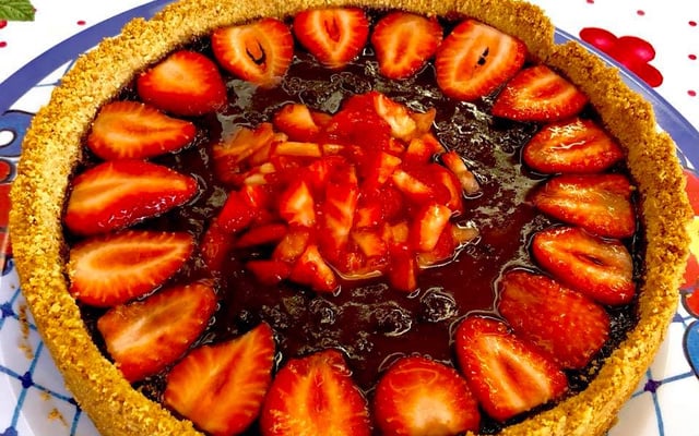 Cheesecake de morango prático