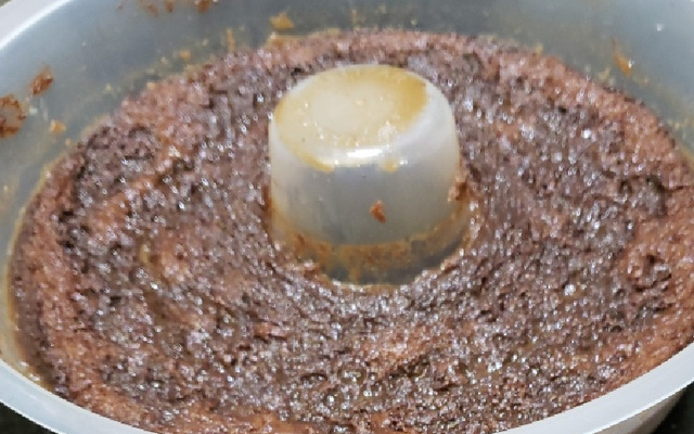 Pudim de chocolate no microondas